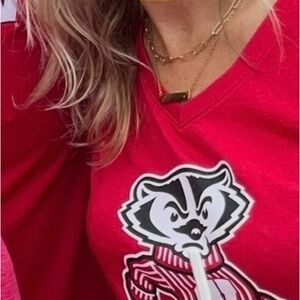 Red Badger Graphic V-Neck Top